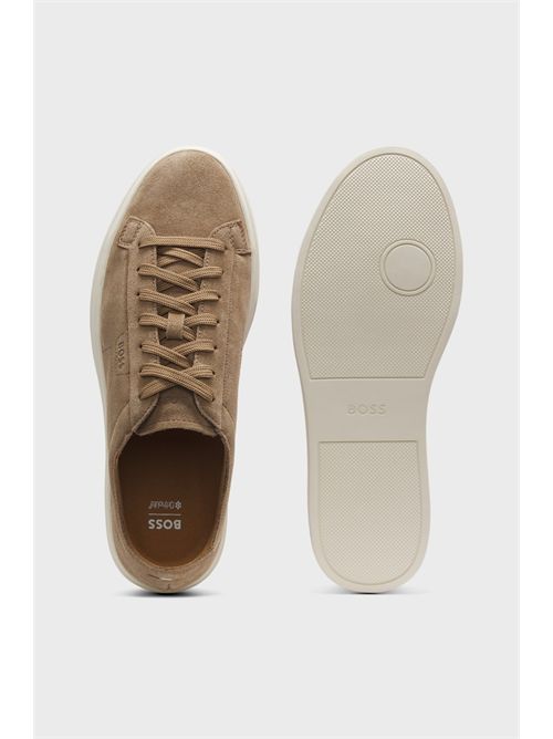 Sneakers in pelle scamosciata con logo goffrato BOSS | KIERAN_TENN260-50563162